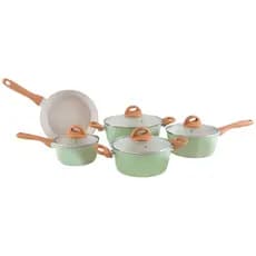 Jogo de Panelas Brinox Verde Pistache 5 Peças Optima Ceramic Life