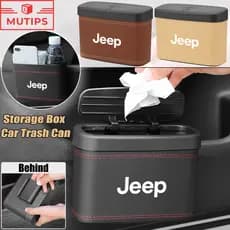 Lixeira Universal Para Carro Jeep , Tipo Suspensão De Couro , Com Caixa De Armazenamento Coberta Renegade Compass Willys