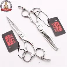 Envio em estoque pronto#6寸美发剪刀平剪刘海剪 Tesoura de dente para desbaste, tesoura para corte de cabelo, conjunto de corte de c