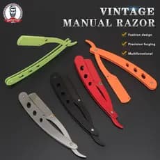 Navalha Reta Manual Vintage , De Barbear De Barbeiro Profissional Multiuso Para Aparar Sobrancelhas Cuidados E Salão De