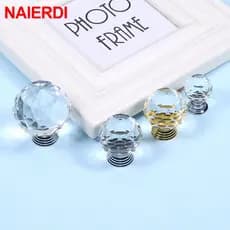 NAIERDI Puxadores E De Armário De Cristal Da Moda Gaveta De Cômoda Coloridos Móveis