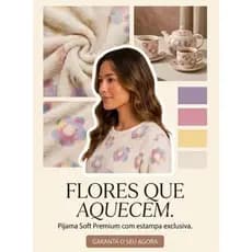 🌸 Pijama Feminino Plush Floral – Super Macio e Quentinho 🌸 TAMANHO M!