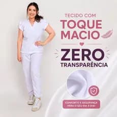 Pijama BRANCO Hospitalar/Cirúrgico