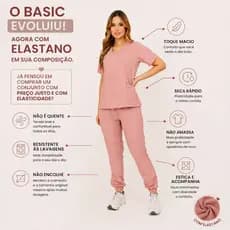 Conjunto Basic Pijama Hospitalar/Cirúrgico Scrub Acinturado