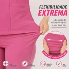 Conjunto Tecnológico Feminino Pijama Cirúrgico Scrub Jade Toque Geladinho +Touca