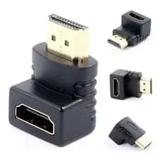 Emenda Hdmi Adaptador 90 Graus Hdmi Macho Fêmea L