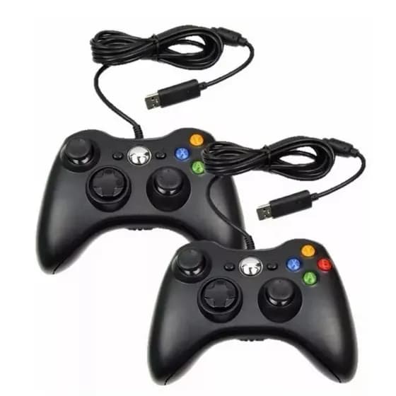 Controle De Xbox 360 Com Fio Para Video Game e PC/ Fat E Pc Joystick Jogo