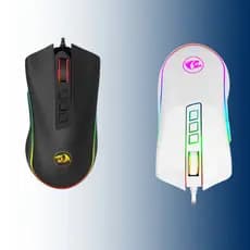Mouse Gamer Redragon Cobra RGB 12400DPI 8 Botões M711 Preto/Branco - M711 V2