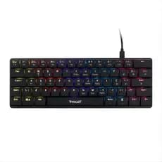 Teclado Mecanico Gamer, RGB Rainbow, Switch Azul TGT Sherman LP60, Preto