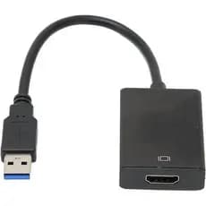 Cabo Adaptador Conversor Usb Para Hdmi Usb 3.0 Preto