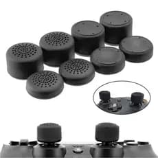 Kit 8 Grips Extensores P Analógicos Joystick PS3, PS4, PS5/ X-Box 360, ONE S/X, Series S/X