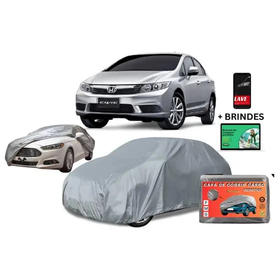 Capa de Cobrir Carro Proteção UV 100% Impermeável Forrada Anti Riscos Protege Contra Sol Chuva Poeira
