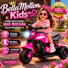 Mini Moto Eletrica Infantil BellaMotion Kids™ — Muito Mais Que Um Brinquedo, Uma Memória Para Sempre
