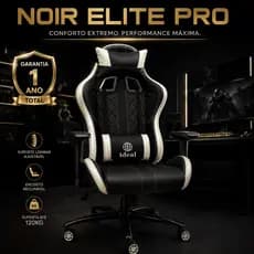 Cadeira Gaming Ergonômica Reclinável Noir Elite Pro Suporte Lombar Confotável Braços Ajustáveis