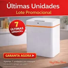 Lixeira Inteligente Sensor Automática 14L Banheiro Balde Movimento Recarregável Lixo