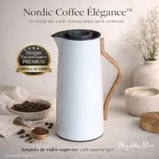 Garrafa Térmica 1L Kyoto Café Leite Chá Água Chimarrão Design Elegante Branca Cinza Preta