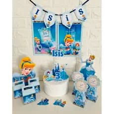 kit só um bolinho Cinderela | Cinderela | festa em casa Cinderela