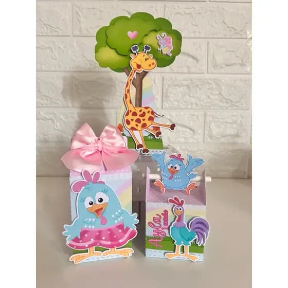 kit Personalizados Galinha Pintadinha | Lembrancinha | Decoração  | Festa Galinha Pintadinha | Galinha pintadinha rosa