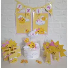 kit só um bolinho Raio de sol menina | kit festa Raio de sol menina
