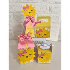 Kit Festa Raio de sol menina | Personalizados | Lembrancinhas | Caixinhas Personalizadas | Raio de Sol Menina Rosa