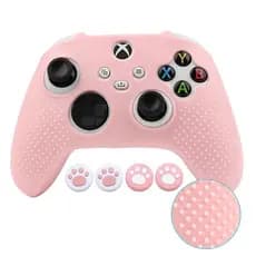 CAPA CONTROLE ROSA PASTEL XBOX SERIES S X TANTIDERRAPANTE