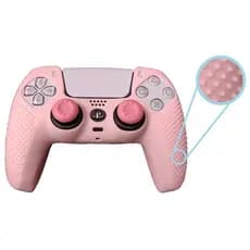 CAPA CONTROLE DUALSENSE PS5 ROSA PASTEL ANTIDERRAPANTE