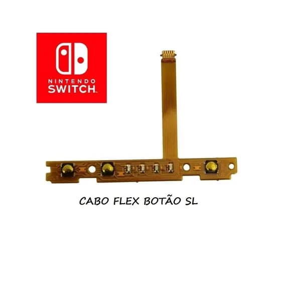 CABO FLAT BOTAO SL JOY-CON ESQUERDO NINTENDO SWITCH FLEX LED