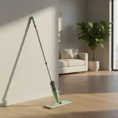 Rodo MOP Spray com Reservatório Pano Microfibra Limpeza Fácil Vero Casa Verde Claro