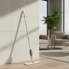 Rodo MOP Spray com Reservatório Pano Microfibra Limpeza Fácil Vero Casa Branco