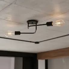 Luminária de Teto Sputnik 2 Braços Plafon Sobrepor Aranha Moderno