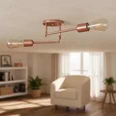 Luminária de Teto Sputnik 2 braços Lustre em Aluminio Aranha Moderno Bivolt