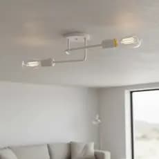 Plafon Sobrepor Moderno Sputnik 2 Braços Luminária de Teto Bivolt