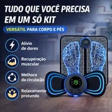 Tapete Massageador Elétrico + Relaxamento profundo das Costas EMS Portátil - 8 Modos - 19