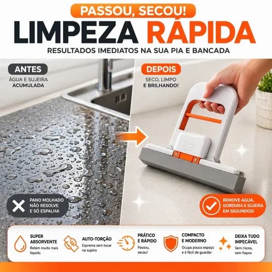 Mini Moop Limpeza Rápida de Alta Absorção Esponja Bucha Portátil