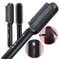PRETO - Escova Alisadora Elétrica Bivolt