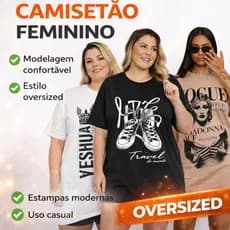 camisetão feminina camisetão feminina estampada camisetão oversized feminina t-shirt feminina estampada feminina