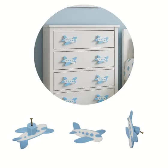 Puxador de Gaveta ~ Avião ~ Kit com 2 unidades