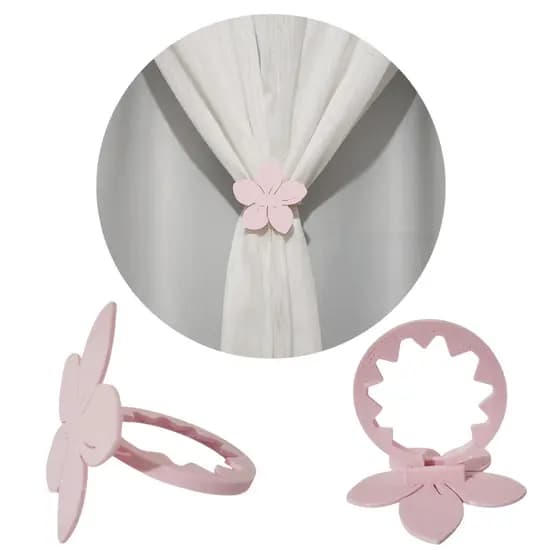 Prendedor de Cortina Flor – Abraçadeira Decorativa Infantil – Kit 2 Unidades Criativas