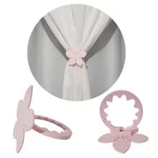 Prendedor de Cortina Flor – Abraçadeira Decorativa Infantil – Kit 2 Unidades Criativas