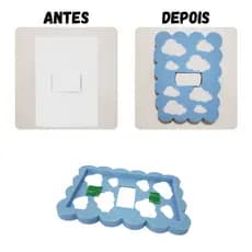 Capa Decorativa para Interruptor – Espelho Formato Ondulado Moderno