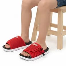 Chinelo Sandália Infantil Criança Slide Assuna 2.0 Vermelho e Preto - Moda Verão Cores