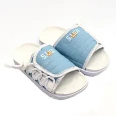 Chinelo Sandália Infantil Criança Infantil Azul/Branco Slide Assuna 2.0 - Moda Verão