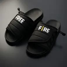 Chinelo sandália infantil FreeFire assuna 2 todo preto unissex lindo Chinela leve macia PROMOÇÂO