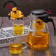 Chaleira Bule Com Aço Inox  Chá Promoção Chá Vidro Infusor 900ml Bule Chá  Bule Com Aço Inox