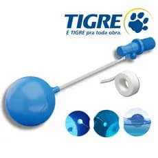 Torneira Boia 1/2 ou 3/4  Caixa D'água Boia Tigre + Veda Rosca 5MTS Boia Torneira Alta Pressão Vazão