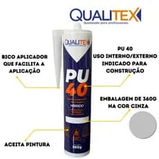 Cola Pu 40 Profissional para Placa Revestimento PVC 3D PU40Cinza Grande 360g Adesivo Poliuretano Kit