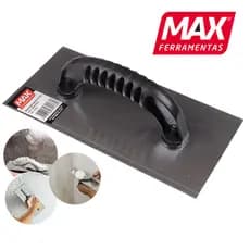 Desempenadeira de Aço Inox para Massa Corrida/Gesso Desempenadeira Lisa Cabo Fechado Max 25,5cmx12cm
