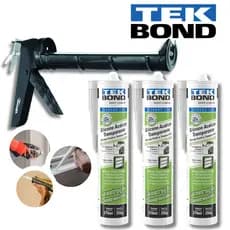 Silicone TekBond Incolor Acético Kit C/Pistola Aplicador de Silicone para Placa 3D Artesanato Veda