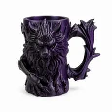 Porta Lata Monster 473ml com Alça Caneca Lobo Dark Fantasy para Bebidas e Decoração