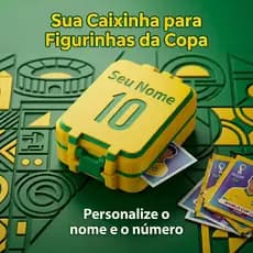 Porta Figurinhas Personalizado Com Nome e Número | Caixa Organizadora Para Figurinhas de Futebol